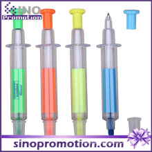 Transparent Promotional Pen Ballpoint Pen and Highlighter Marker Pen